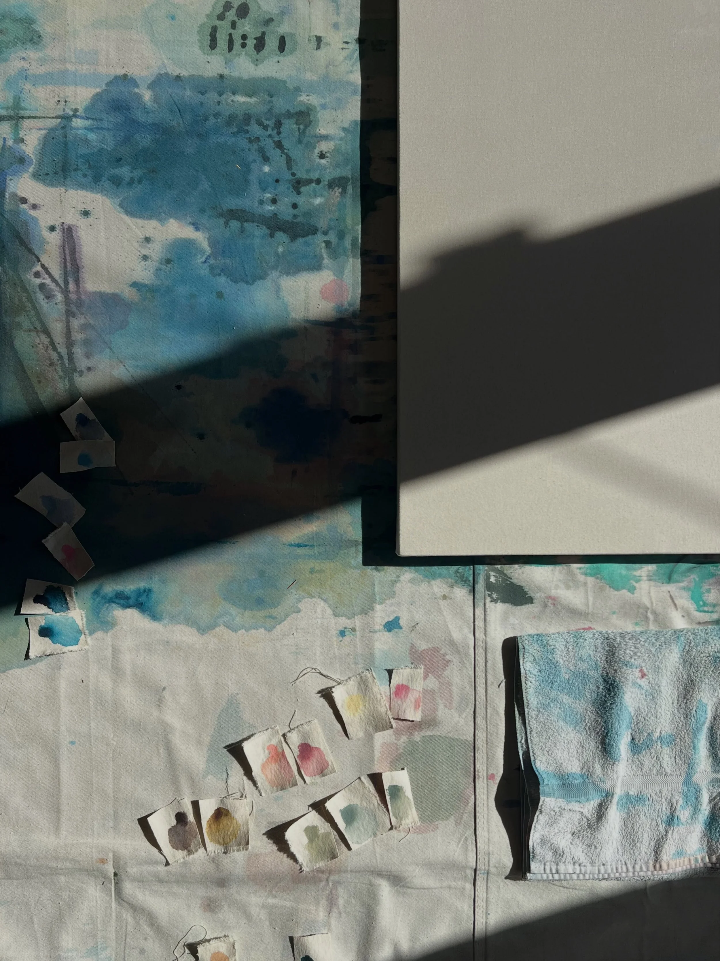 moving watchfully through some commission projects 〰️ i am so honored by the visions and hopes you share, and the trust you offer in these special pieces for your space. 
.
message me to learn more about the commission process if you are interested !