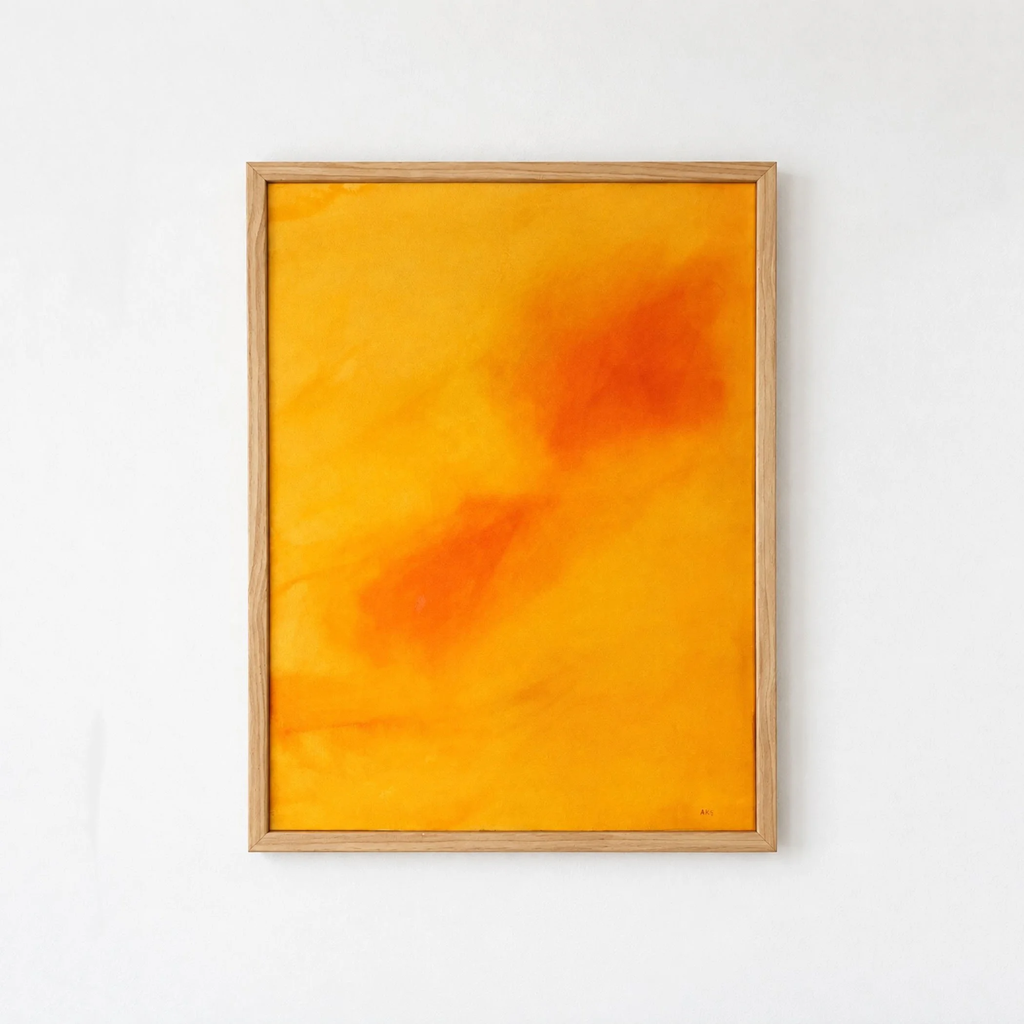 Eating my sun-warmed summer peach in the Lake | ORIGINAL PAINTING