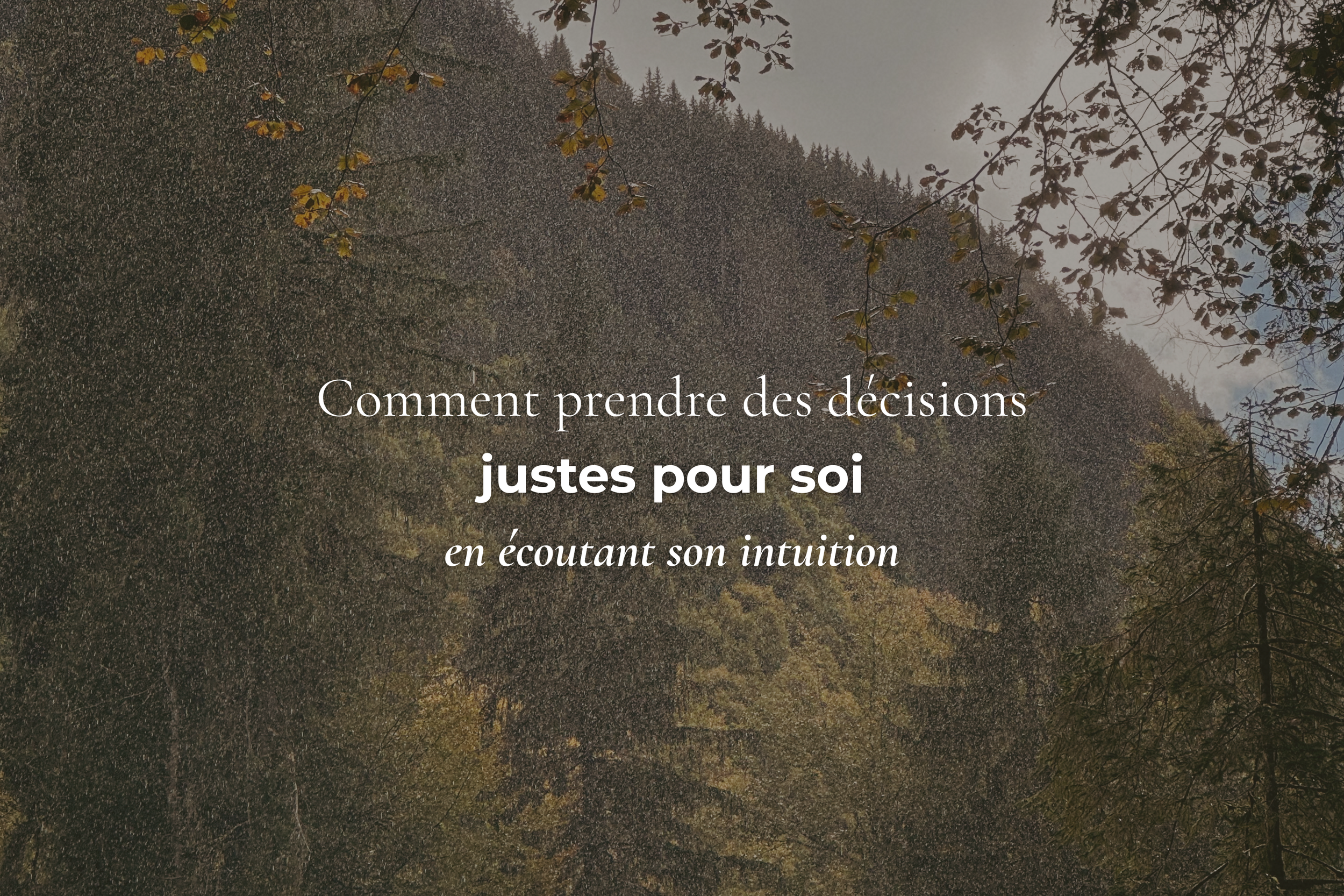 Comment prendre des décisions “justes” pour soi, en écoutant son intuition