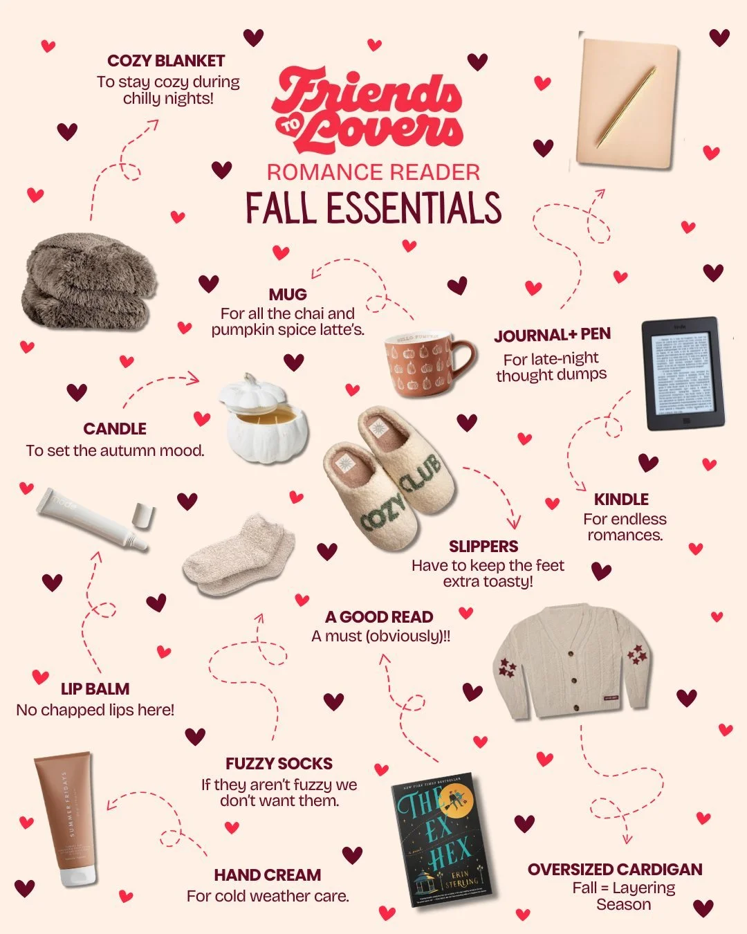 The fall essentials every romance reader needs for the perfect cozy night in. Cozy blankets, warm drinks, and a love story worth losing sleep over. ✨

#friendstoloversbookstore #romancebookstore #romancebookstore #romancebooks #romance