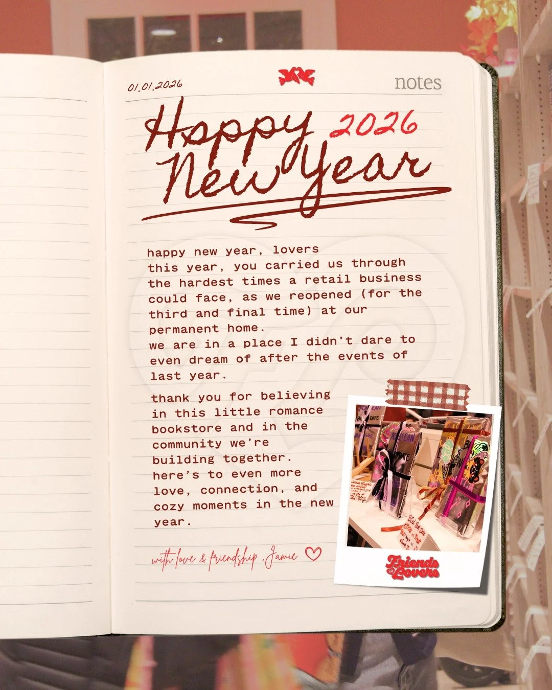 hi lovers ✨💗 as we welcome a brand new year, we just want to say thank you, truly. your support is the reason we&rsquo;re here, the reason this community keeps growing, and the reason we were able to open our third (!!!) and official store after one