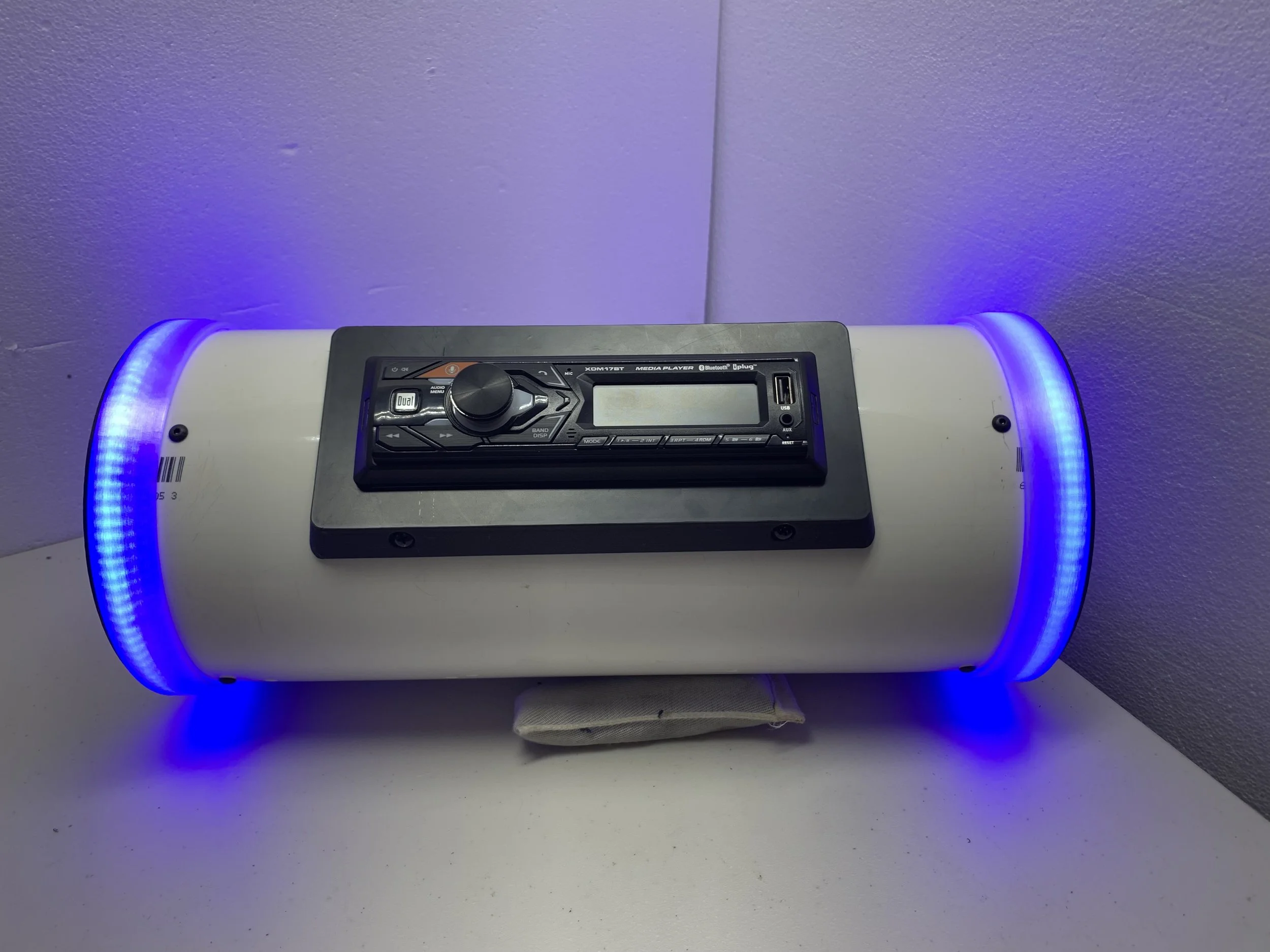 motorcycle bedroll speaker LED