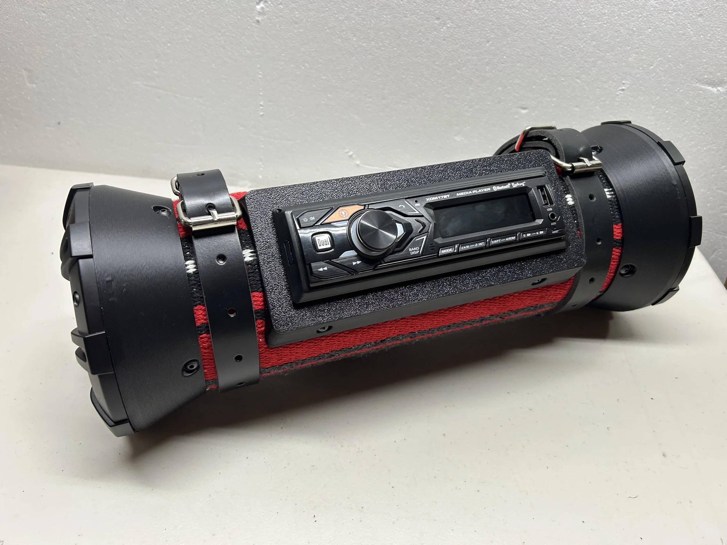 bedroll cruiser bedroll tube leather strap 5.25" speaker