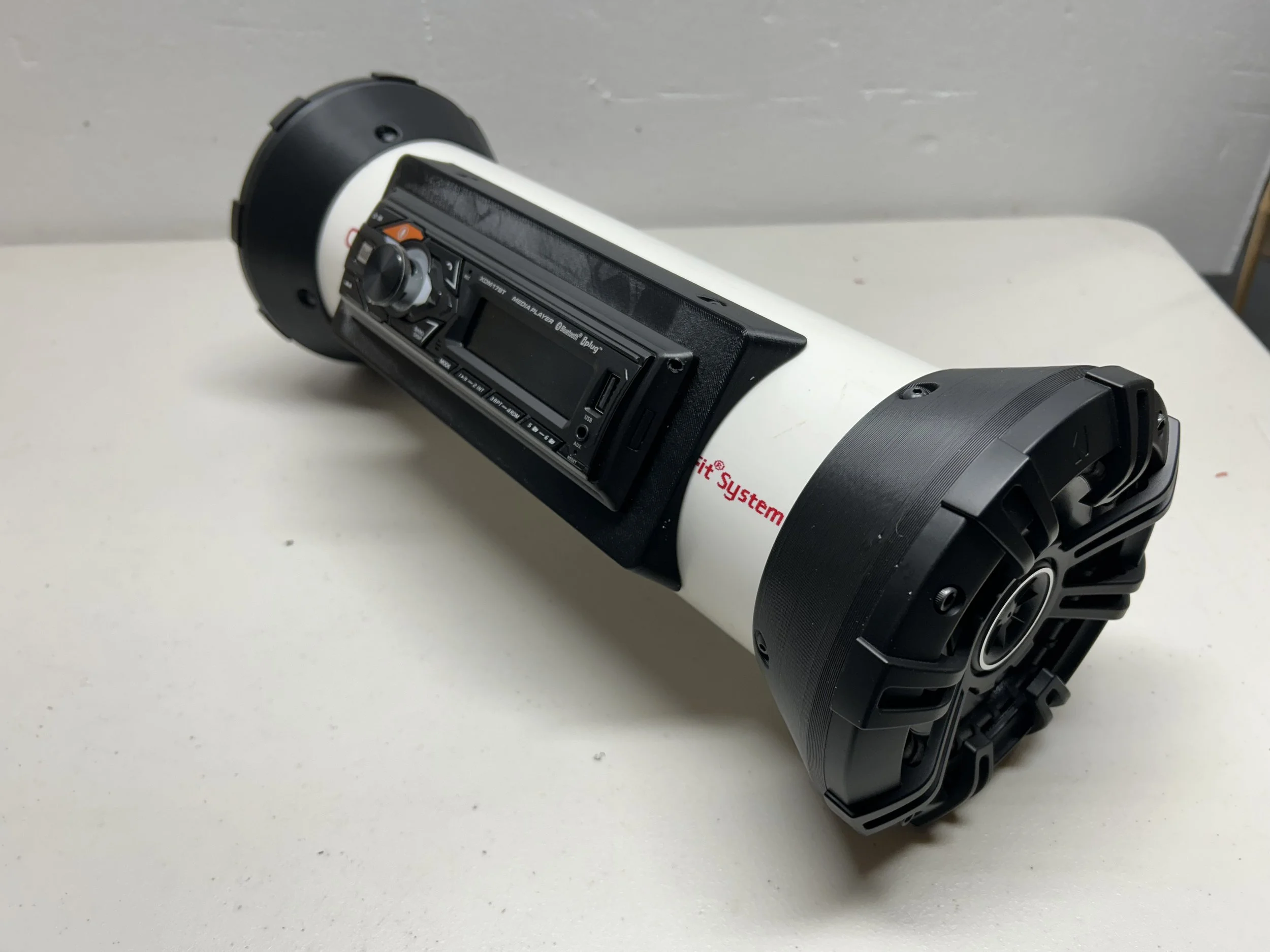 motorcycle tube bedroll speaker 4 inch