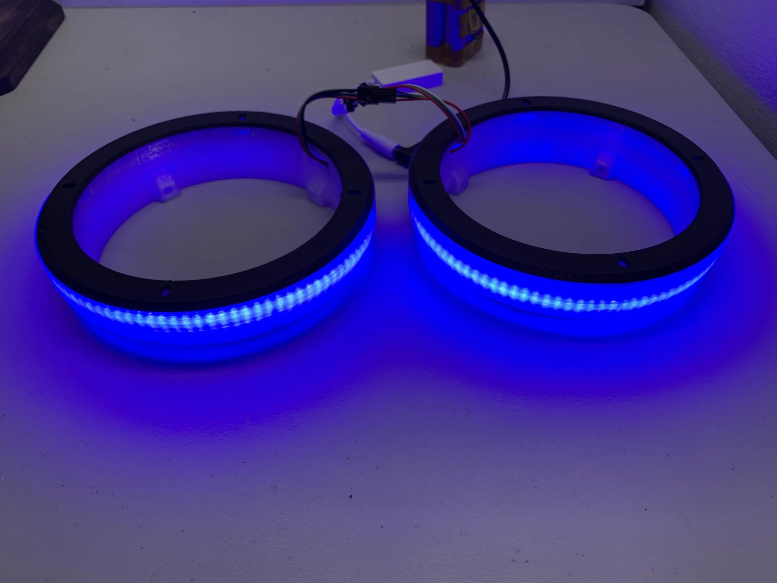 motorcycle tube speaker LED mount