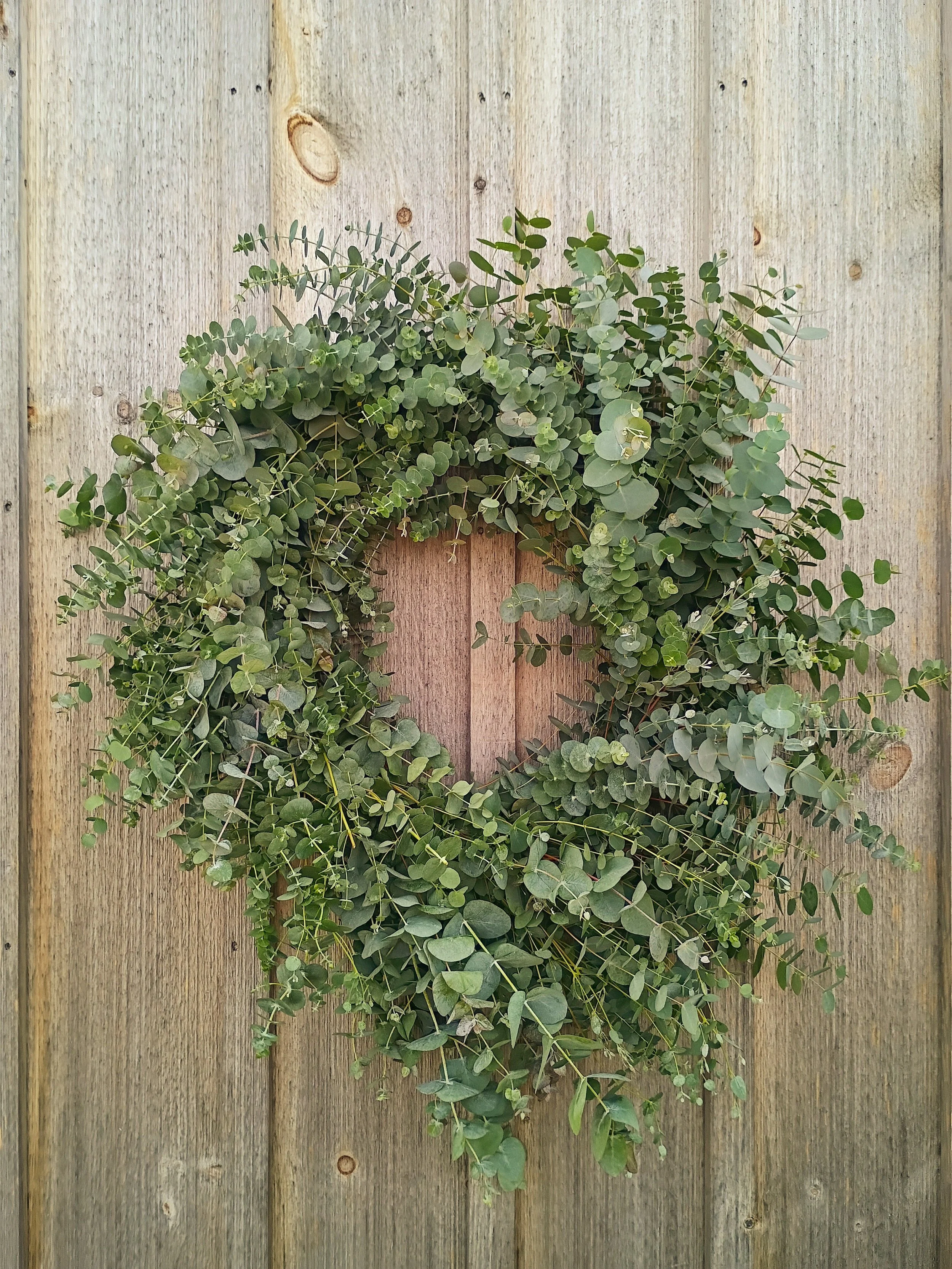 Handmade Mixed Eucalyptus Farmhouse Wreath
