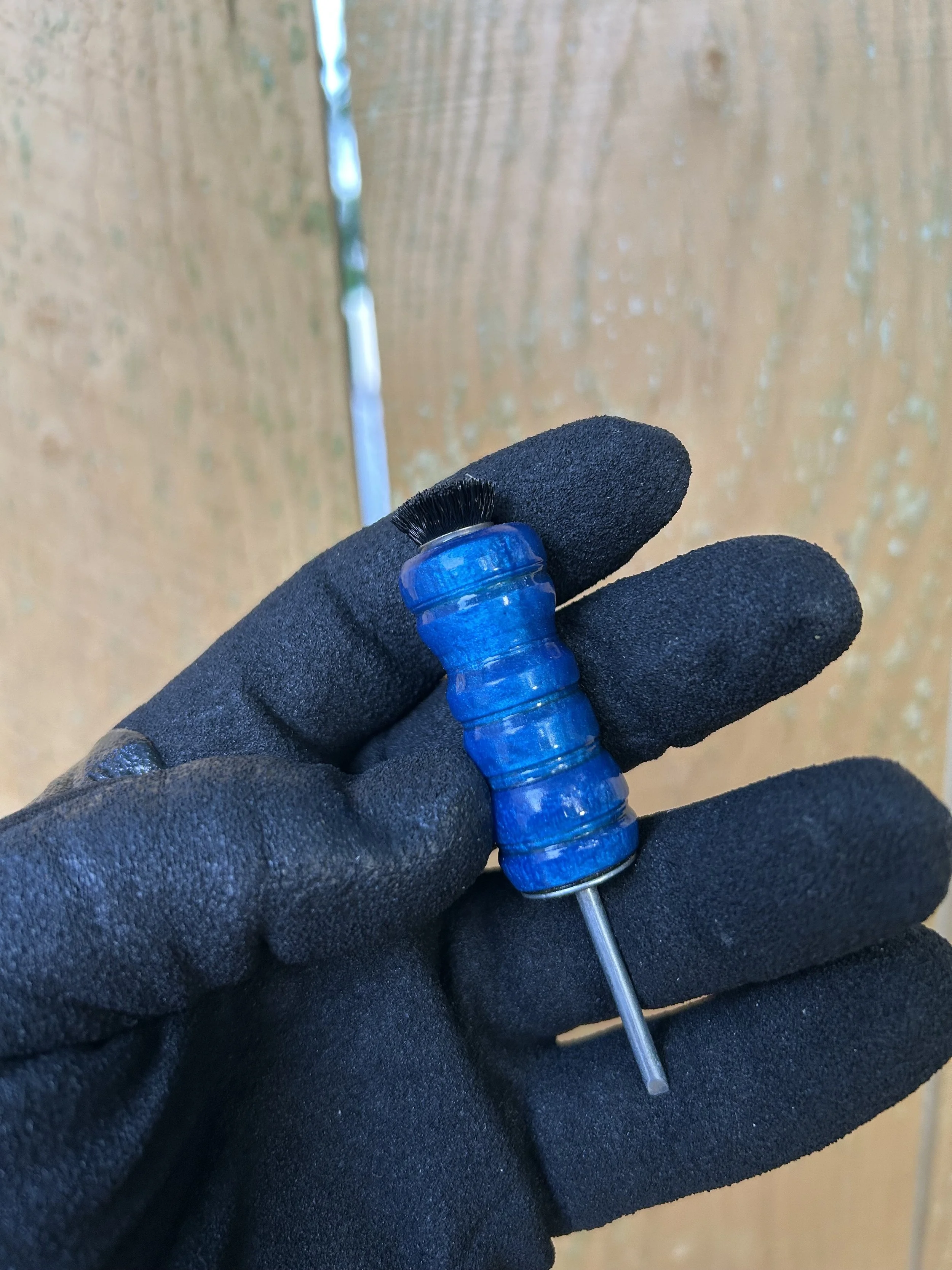 Custom mini brush and groove cleaner