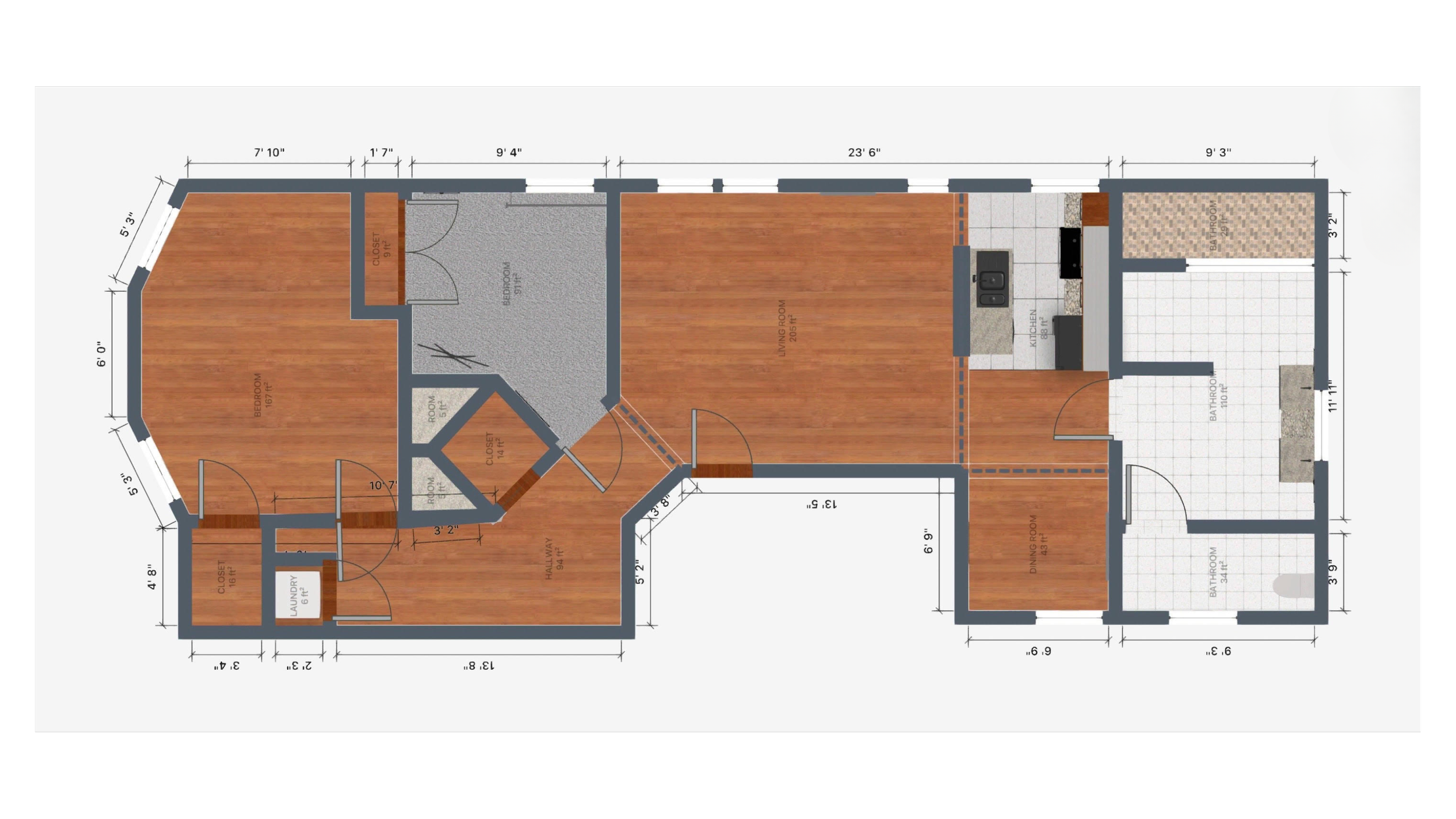 2D Colored Floorplan
