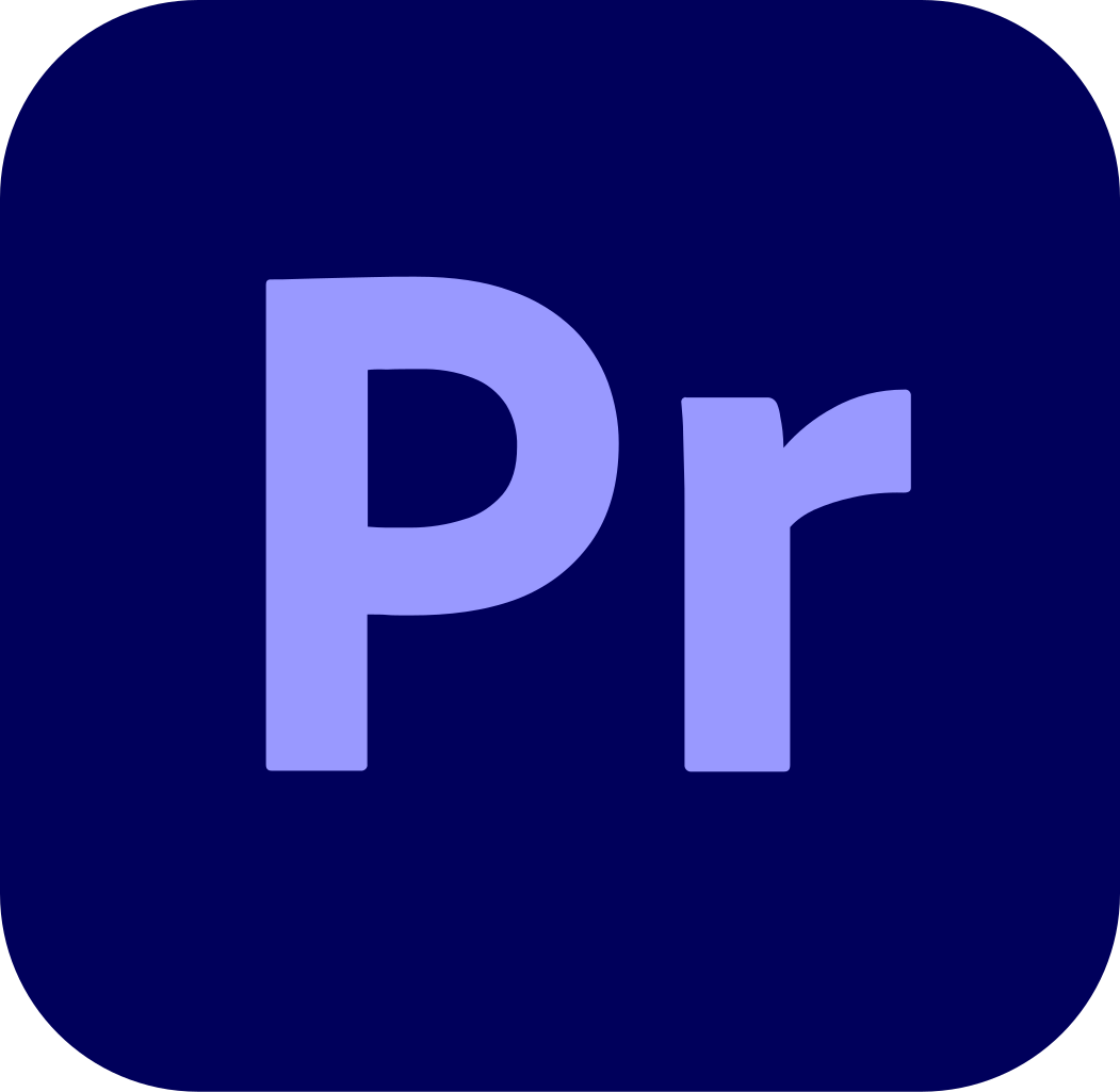 Adobe Premiere Pro logo featuring the letters 'Pr' in light purple on a dark blue background.