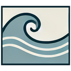 stylized ocean wave illustration