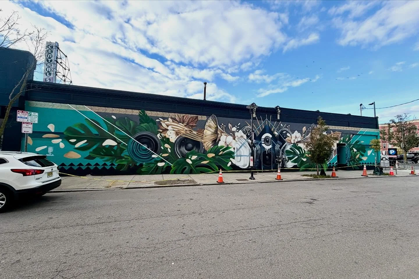 This gorgeous new mural in Central Square by @marka_27 clearly is a fusion of so many things and definitely has a story to tell.  I&rsquo;m very excited to see what @streettheorycollective is bringing into Central Square!  @centralsqbid 

This is on 