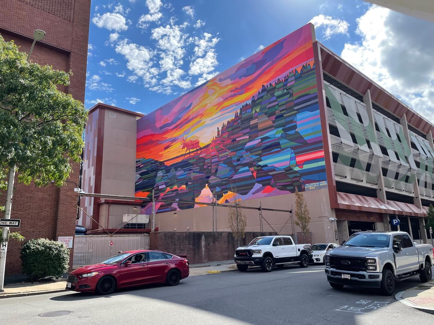 You know what? I need to show more love to Providence.  Their arts scene is incredible. 

Del Pasado al Futuro&rdquo; by Amber Art and Design, 2022 @amberpublicart Features a large moose in a multicoloured landscape.  It exudes power, grace and forti