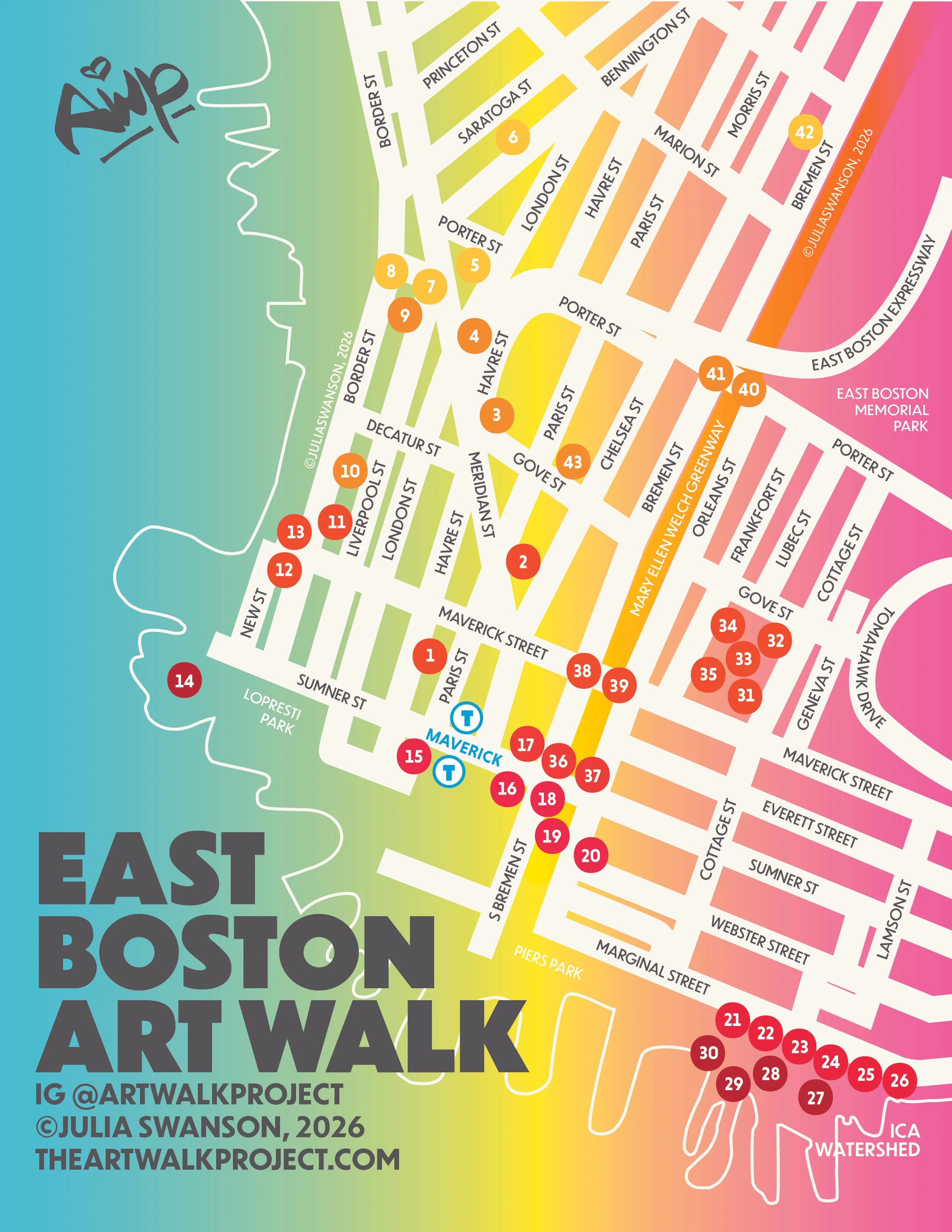 East Boston Art Walk, Map and List [Download]