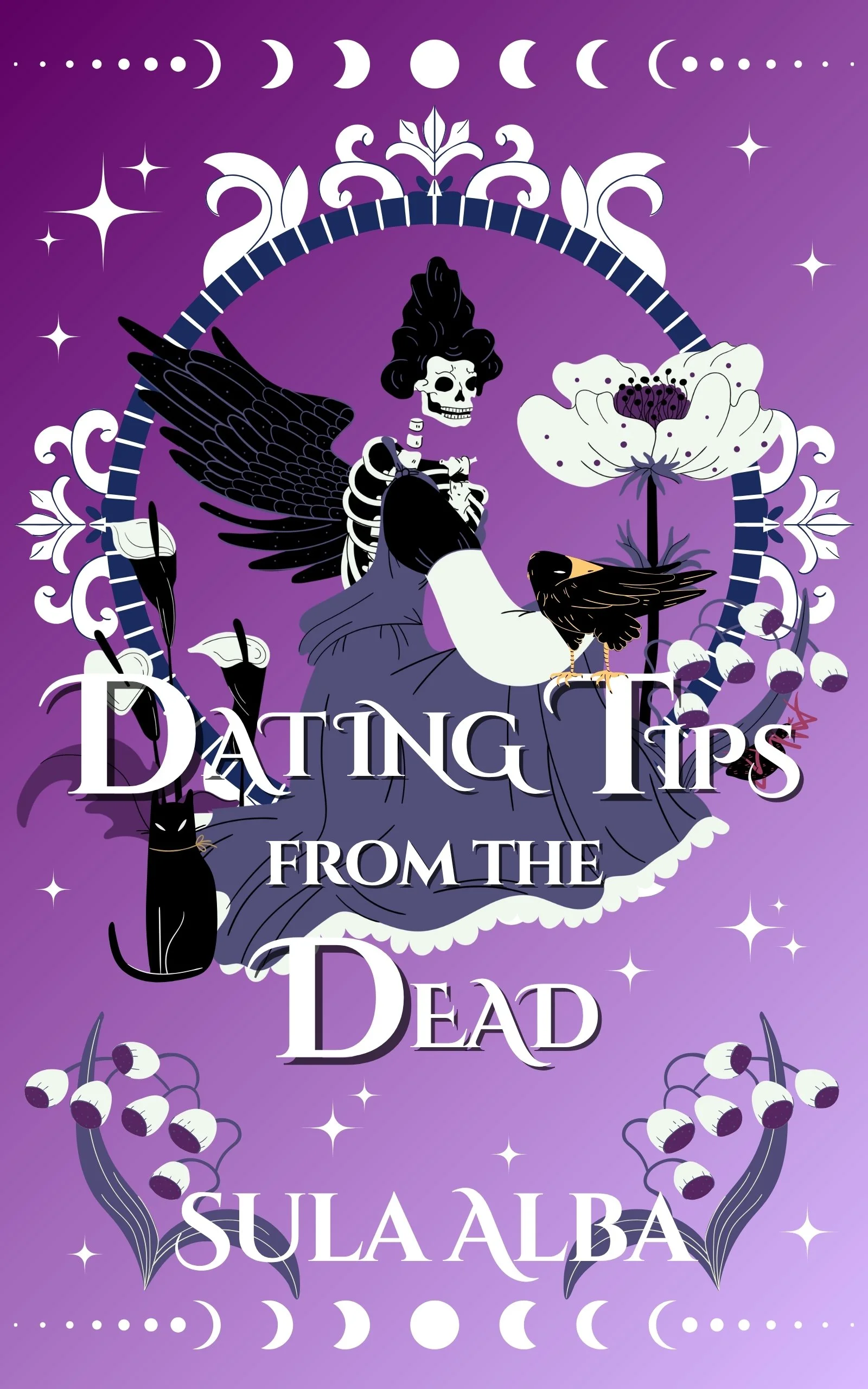 Cover for Dating Tips for the dead A skelton with a crow