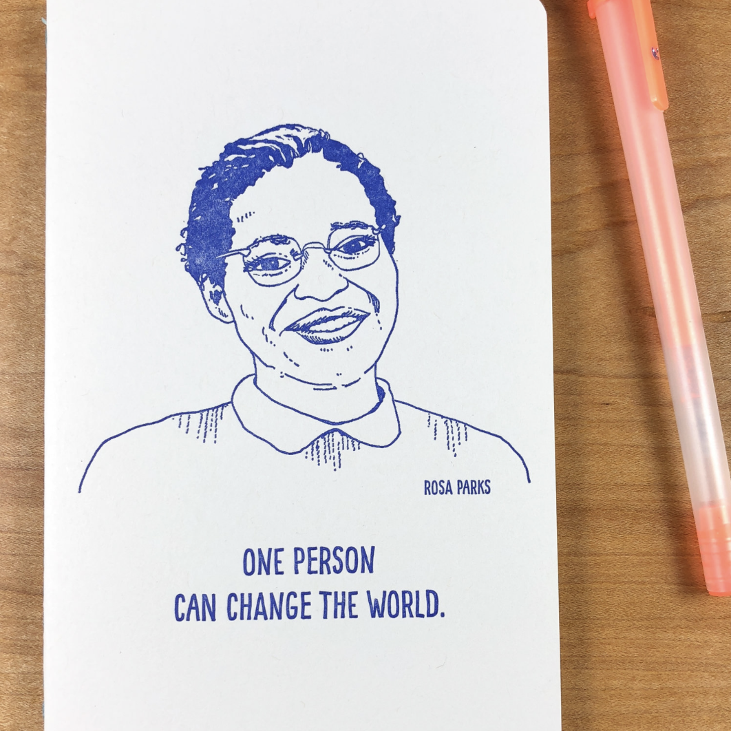 Rosa Parks Notebook Blackbird Letterpress