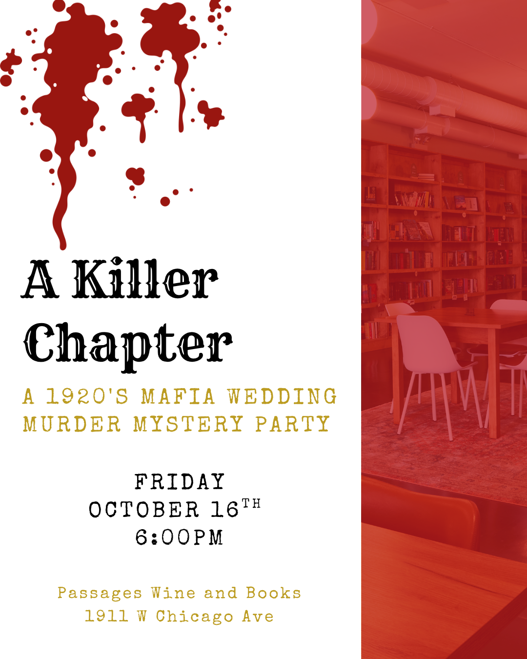 Murder Mystery Party at Passages 10/16