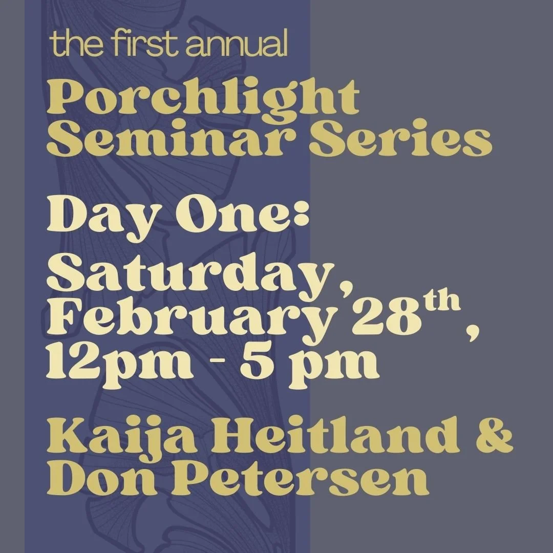 Porchlight Seminar Series - Day One