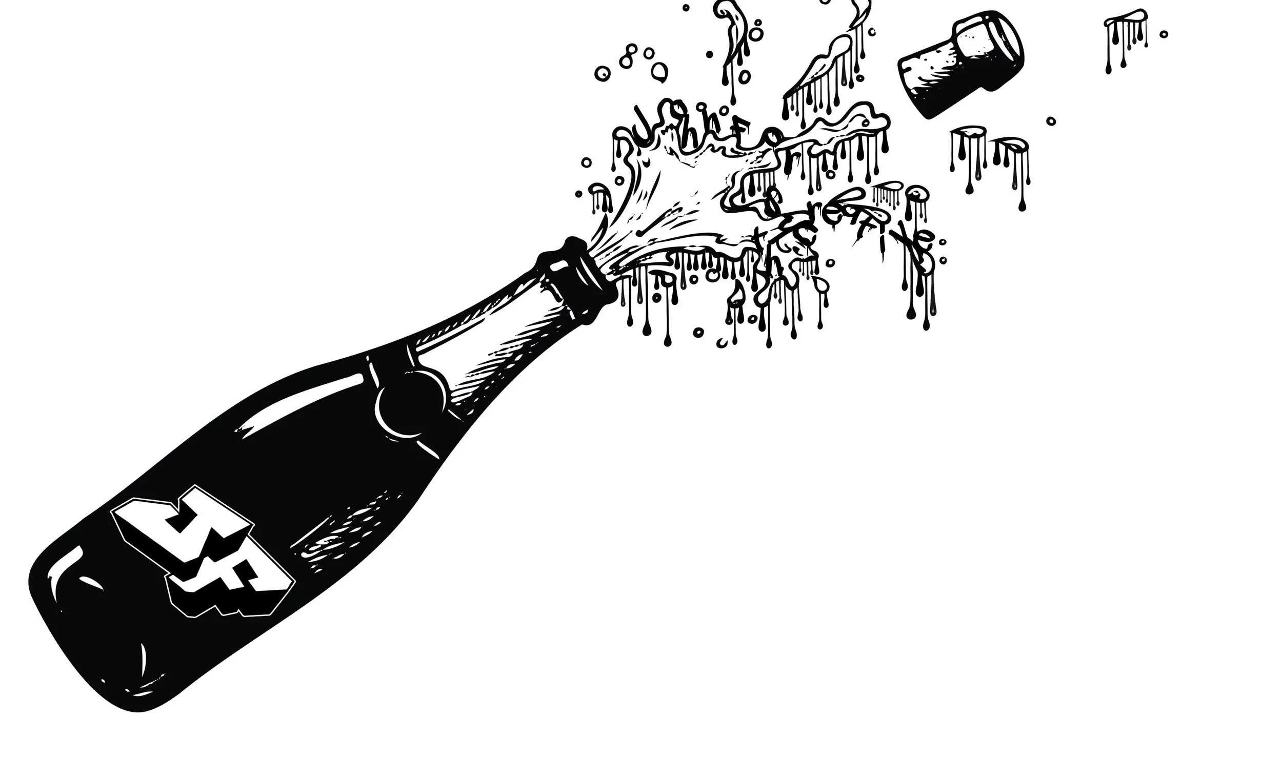 John Forsyth champagne bottle
