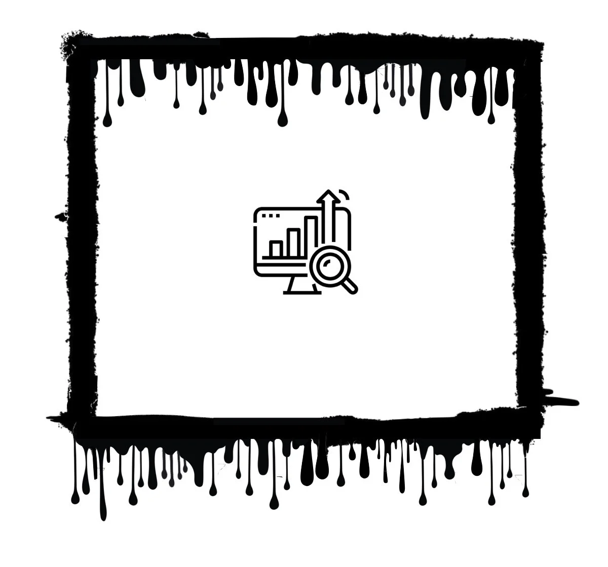 Computer icon in black and white
