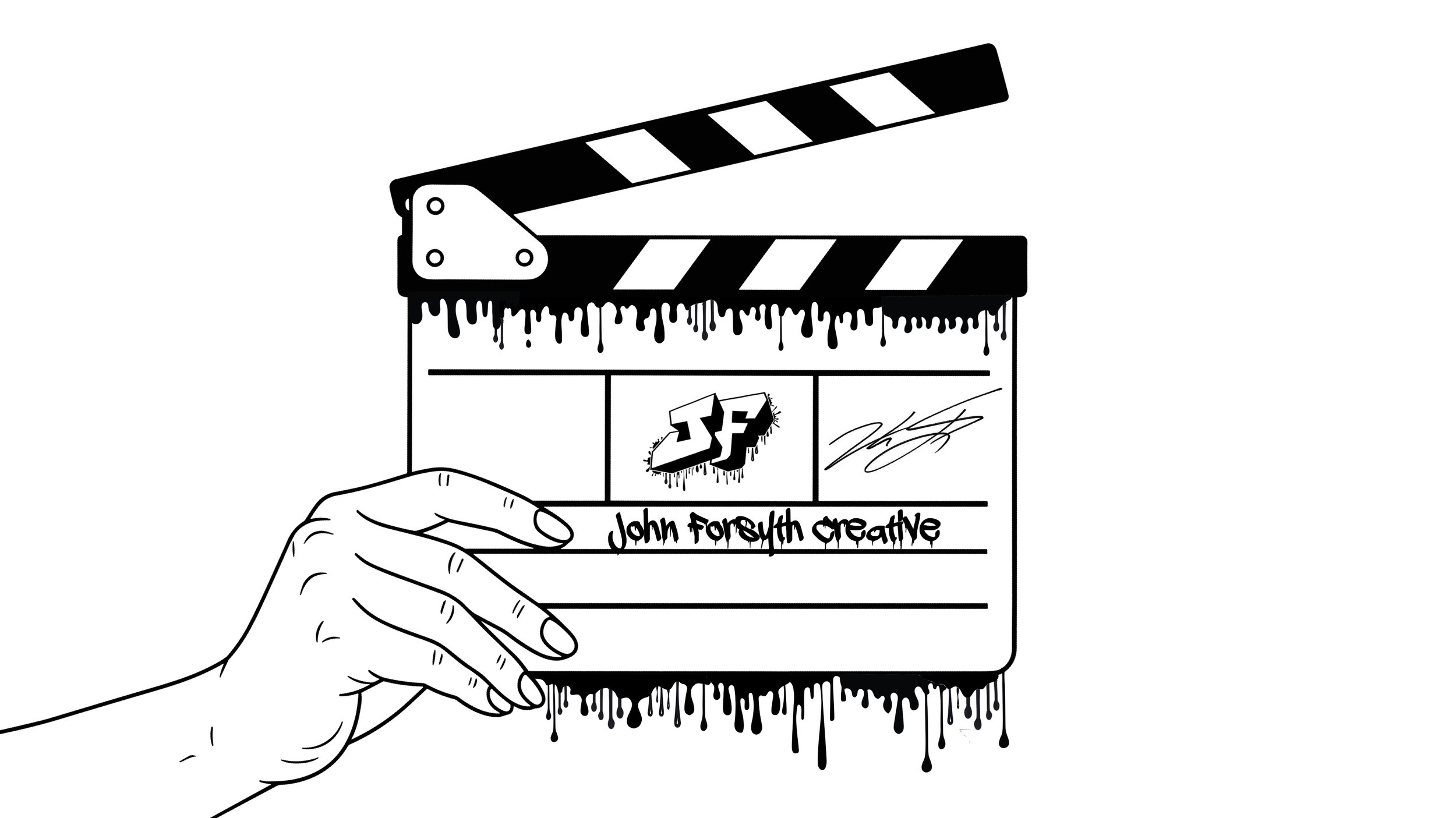 John Forsyth cinema clapperboard