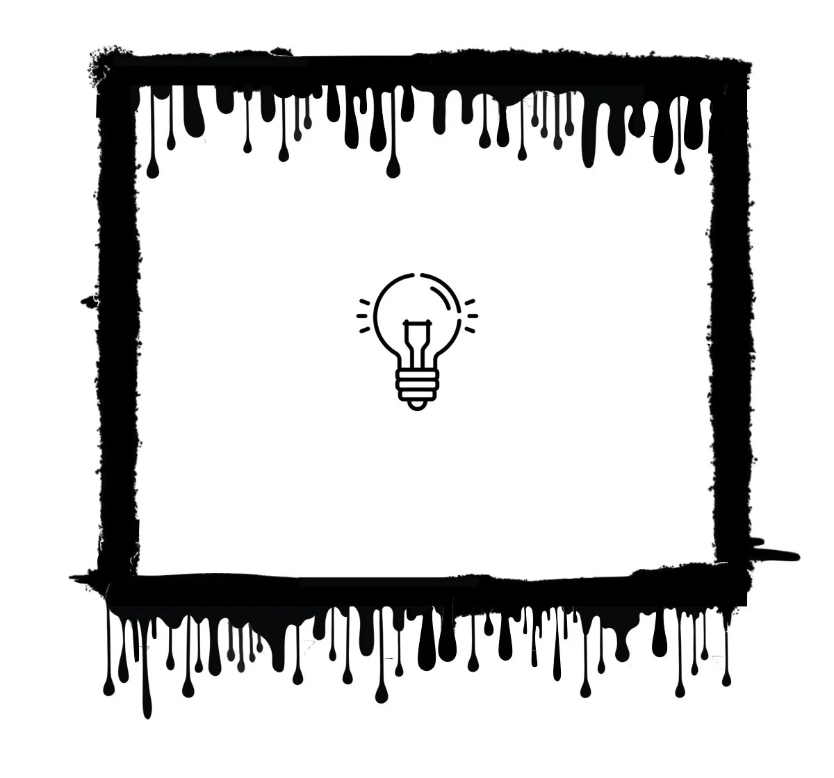 Lightbulb icon in black and white