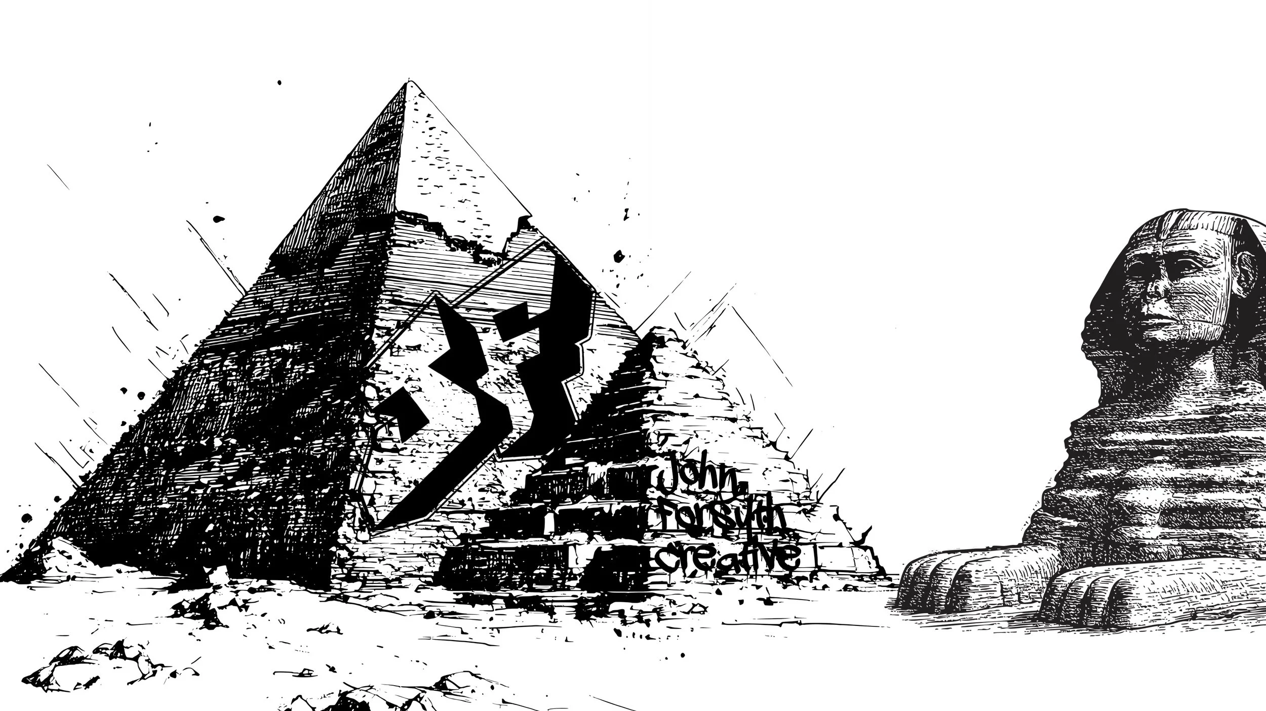 John Forsyth brick pyramid