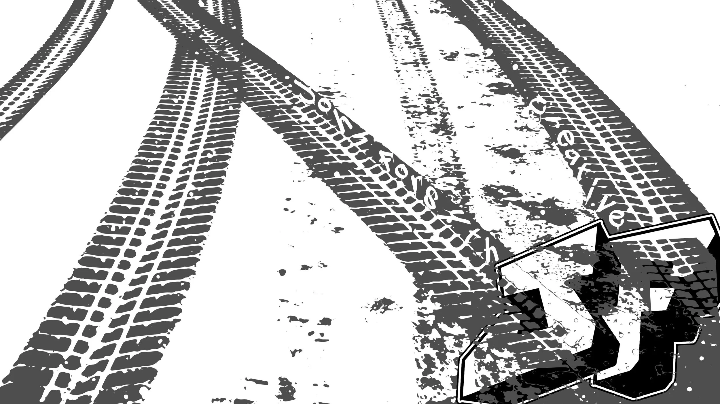 John Forsyth tire tracks