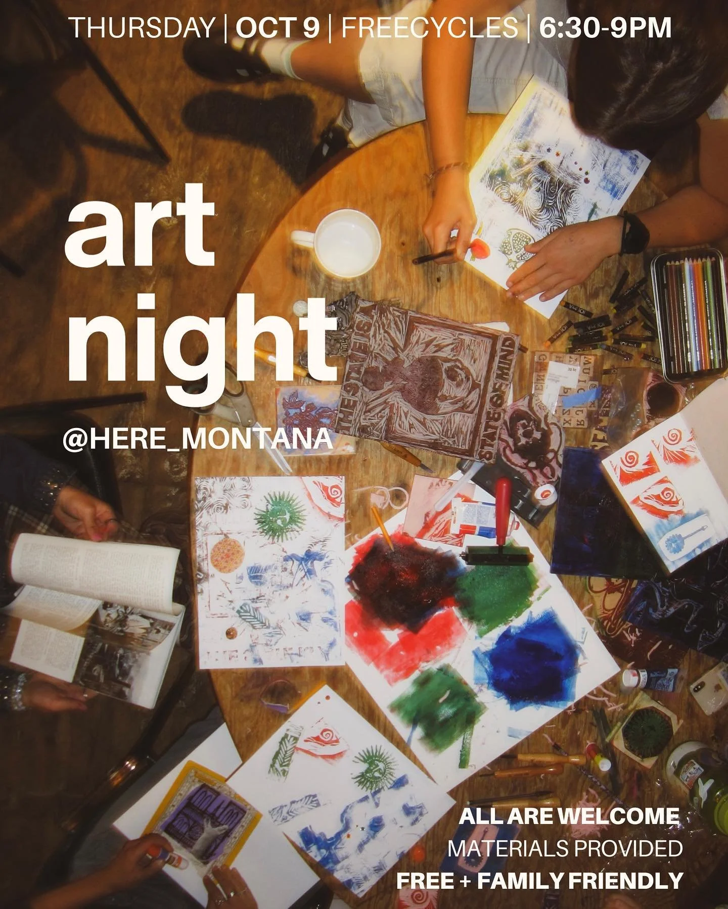 It&rsquo;s getting cold! Come hang out, bring your friends bring your crafts, we have lots of art supplies and magazine to collage and paint! 

There will be pizza and snacks too! See you soooon
