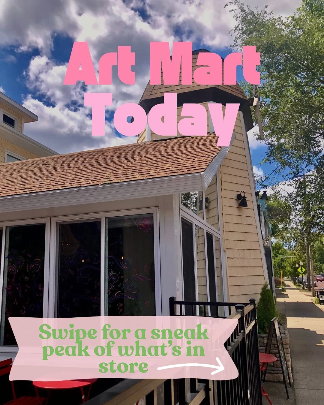 Swing on by today from 1 - 5 for great art, great coffee, and even better vibes ;)