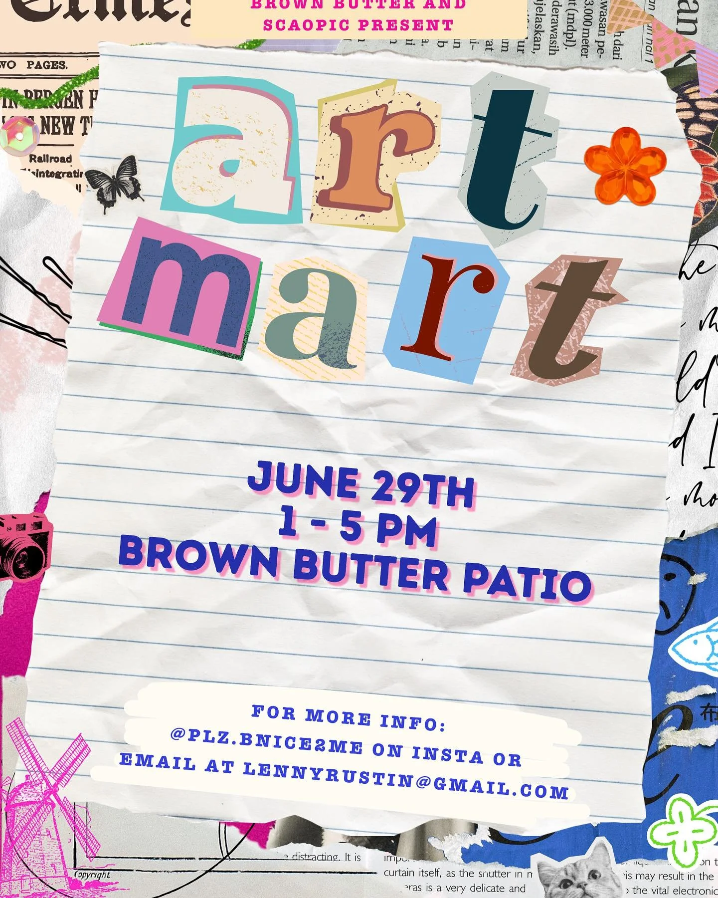 You asked, we delivered! 

Art Mart is back again this month! You don&rsquo;t want to miss all the goodies in store this time! Swing on by on the 29th from 1 - 5 and check out a bunch of local artists&rsquo; works.
