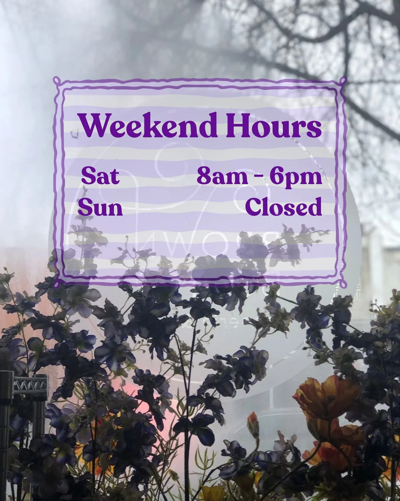 Weekend Schedule!

Mark your calendars, and head on in tomorrow if you want to see us before next week!