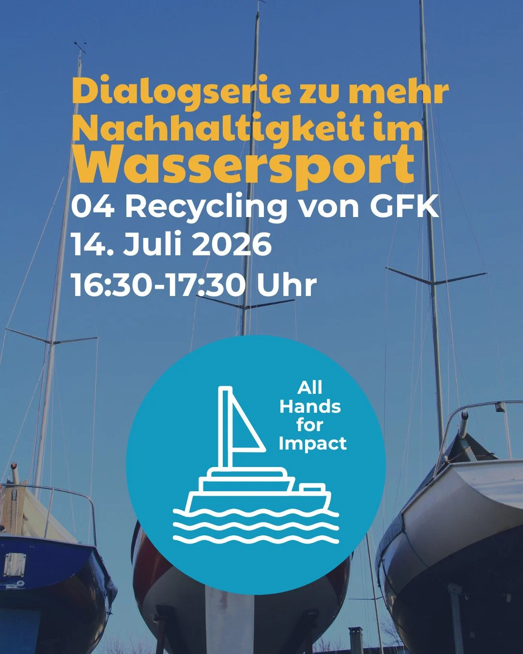 GFK-Bootsrecycling im Fokus &ndash; Jetzt zum Gemeinwohl Hub anmelden!

Was passiert mit GFK-Booten am Ende ihres Lebenszyklus? Welche L&ouml;sungen gibt es bereits f&uuml;r ein nachhaltiges Recycling und wie kann die Kreislaufwirtschaft in der Wasse
