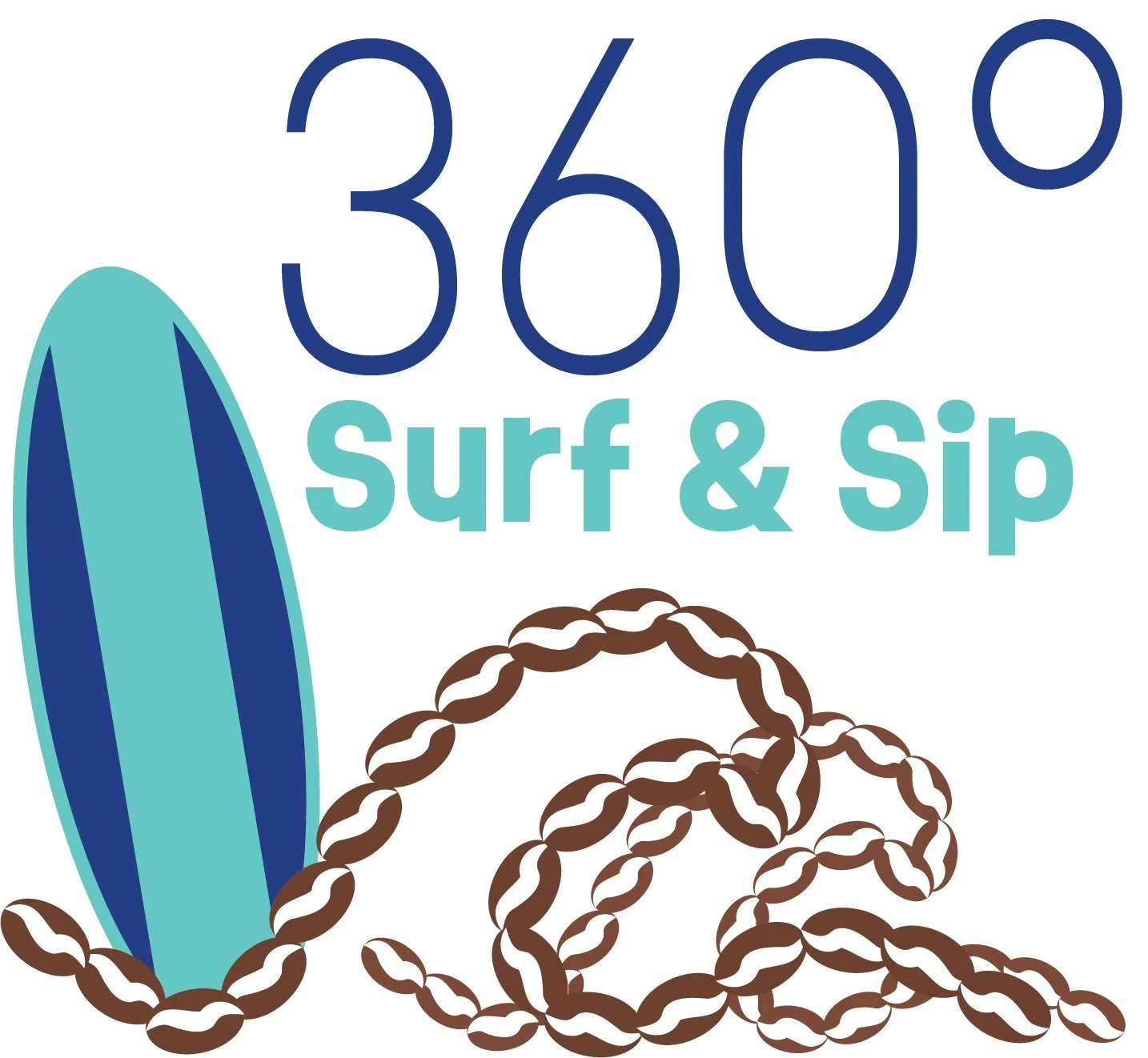 360 Surf & Sip logo in color