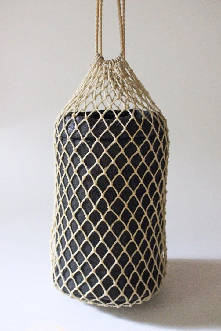 fishnet bucket bag