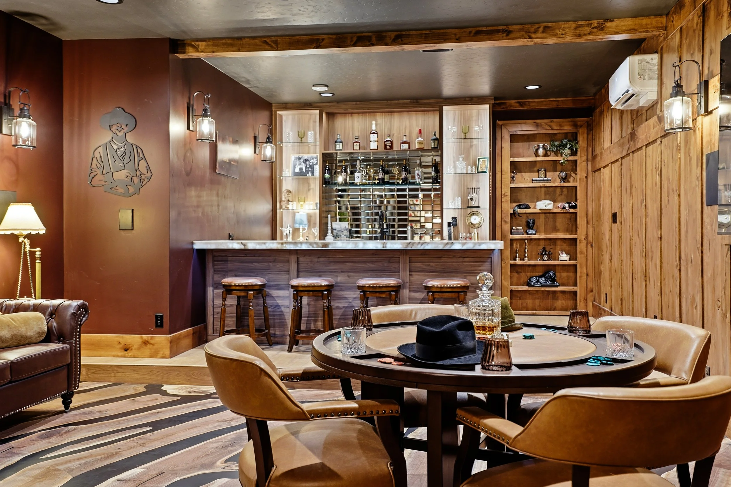 Secret speakeasy with hidden bar in The Cody by Bachman Custom Homes, Nampa Idaho