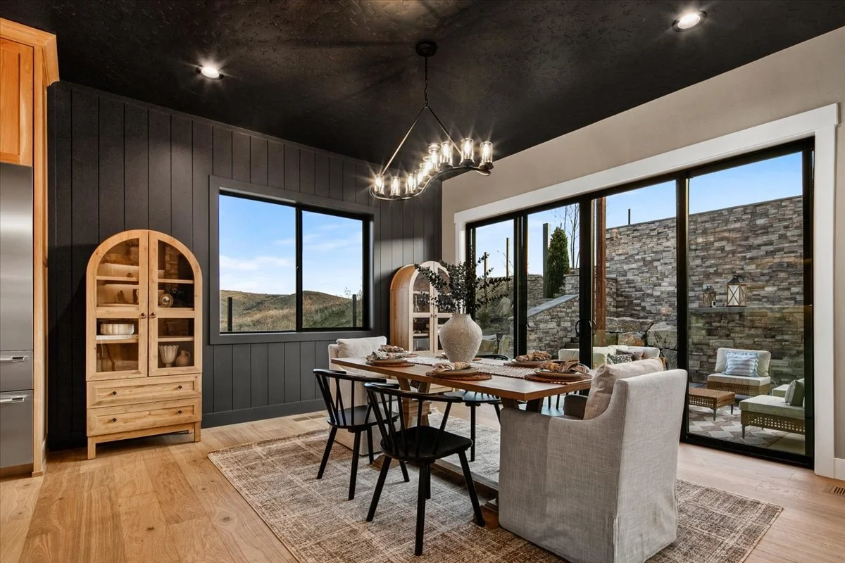 Dining Room with Foothill Views - Custom Home in Valnova Eagle Idaho
