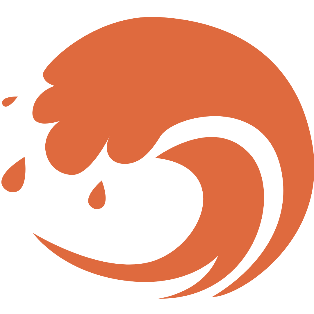 Orange wave icon representing unpacking once, seeing multiple destinations