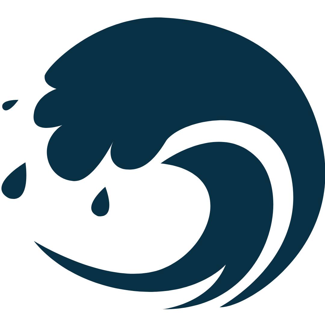 Navy blue wave icon representing multiple destinations, zero unpacking