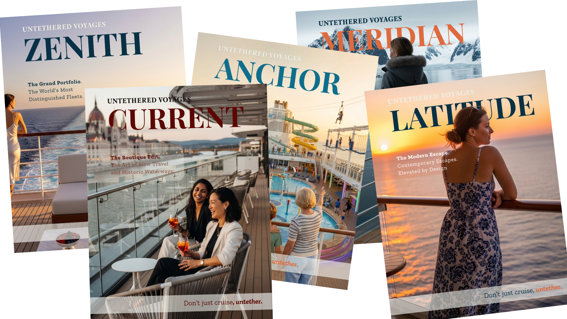 Preview of the Untethered Voyages cruise personality lookbook sent to clients after completing the cruise style quiz.
