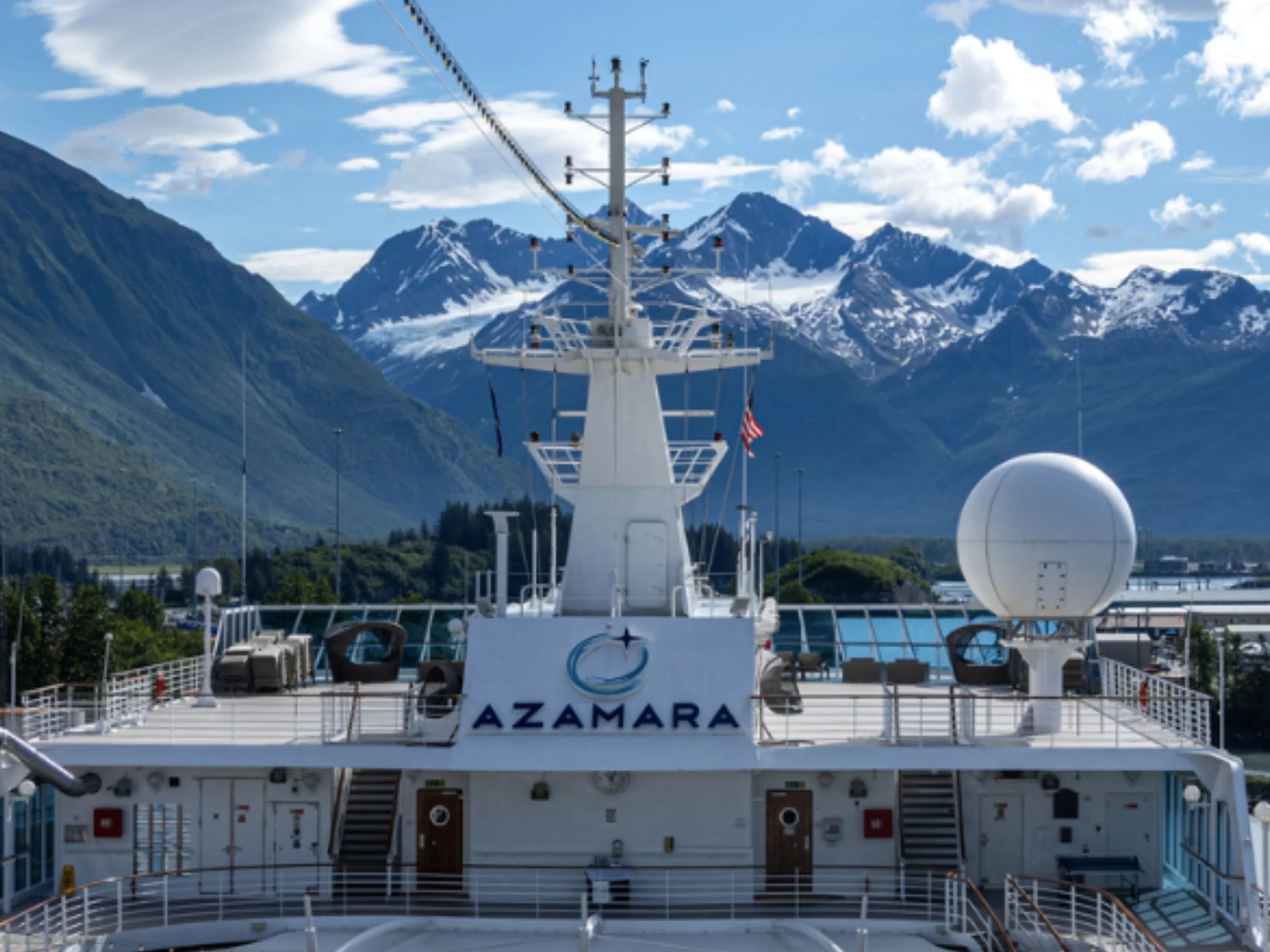 Azamara Pursuit sailing in the fjords of Alaska