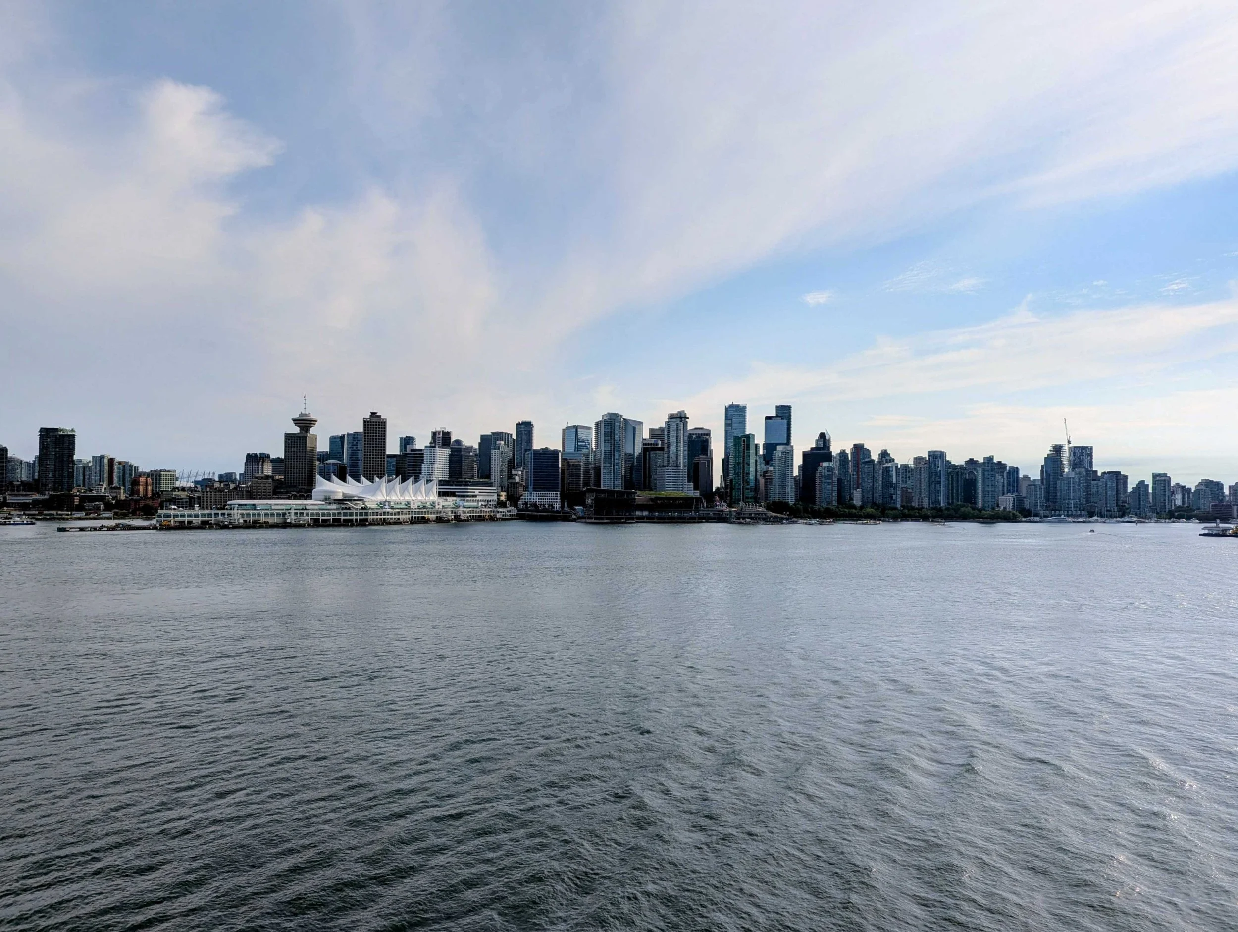 Vancouver BC waterfront skyline as seen from the Azamara Pursuit