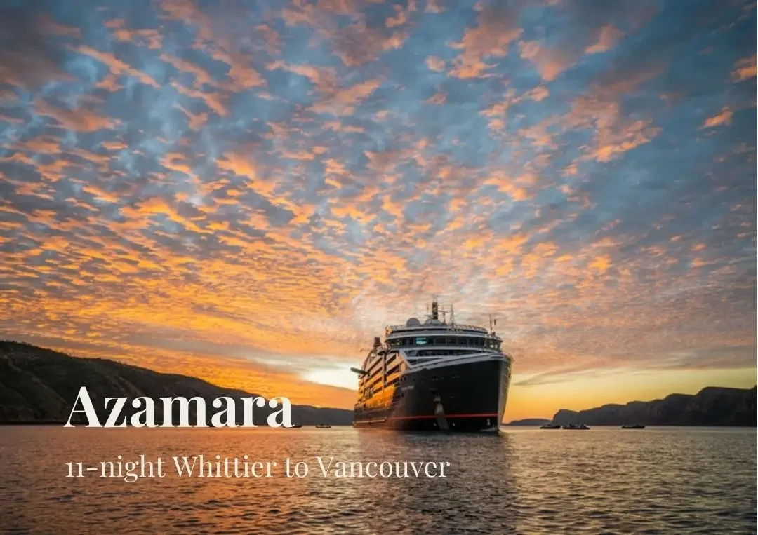 Azamara Pursuit 11-nights Whittier to Vancouver