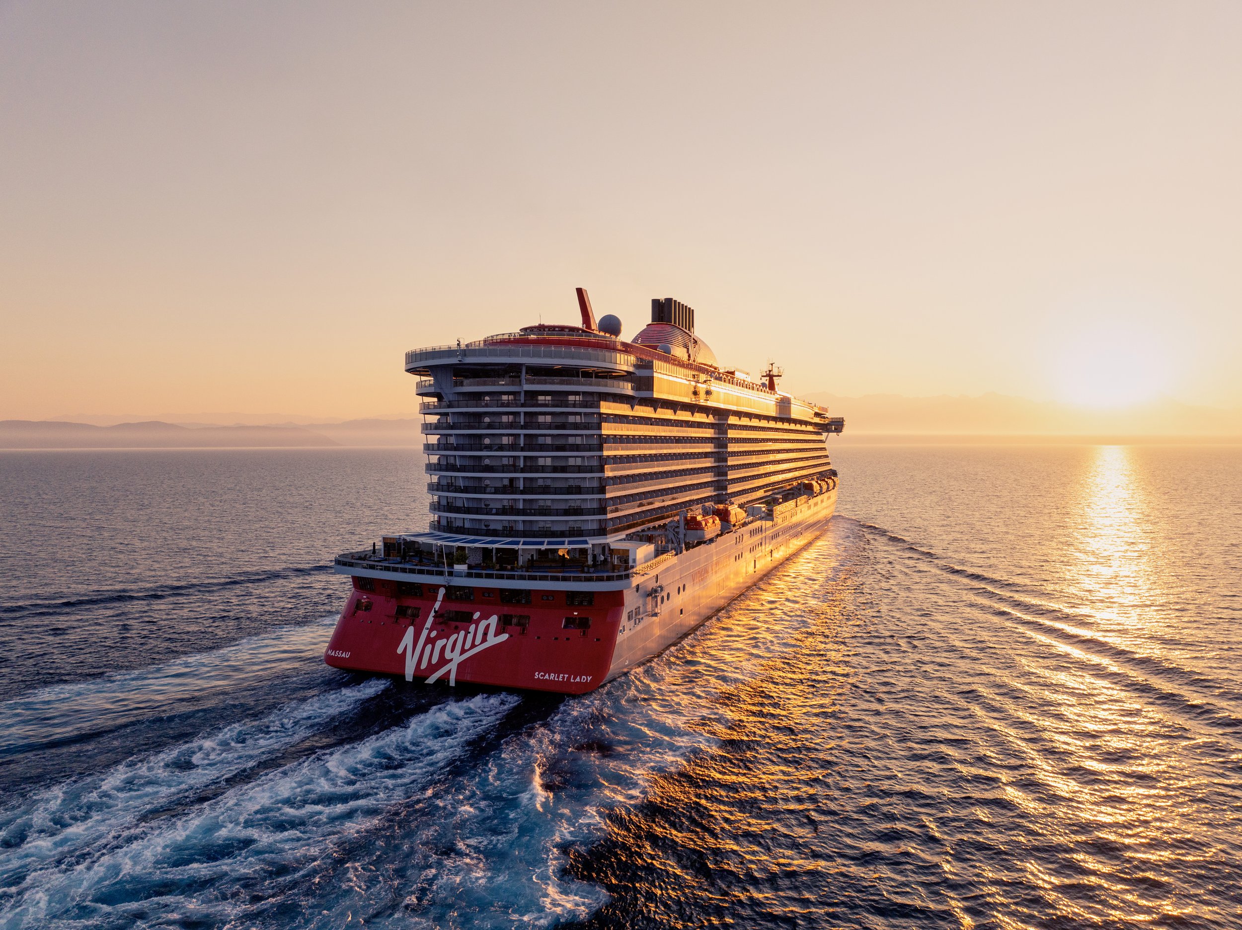 Virgin Voyages' Scarlet Lady — an adults-only ship evaluated here as a professional coaching retreat and group event venue.