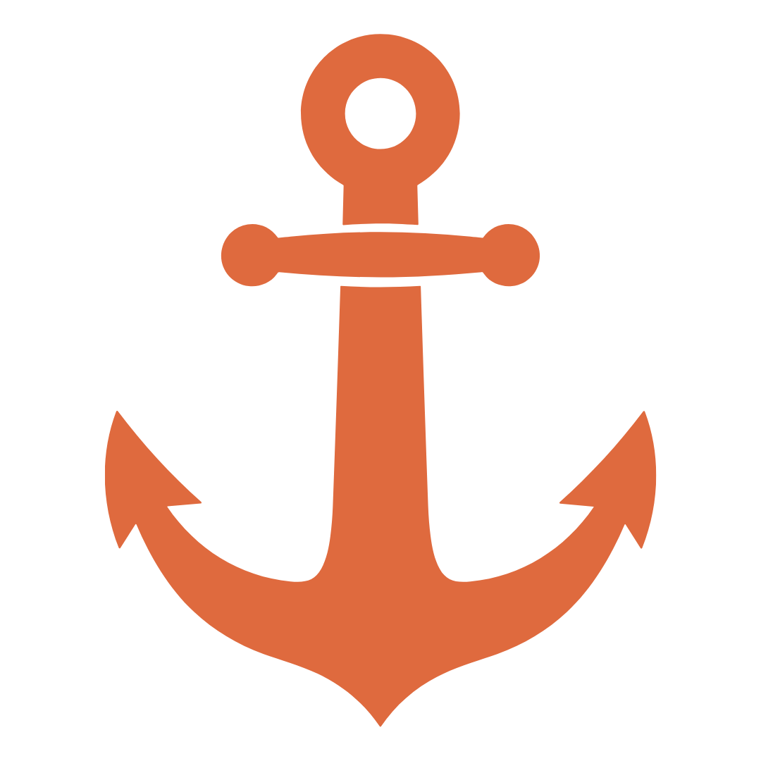 Orange anchor icon representing your group staying together