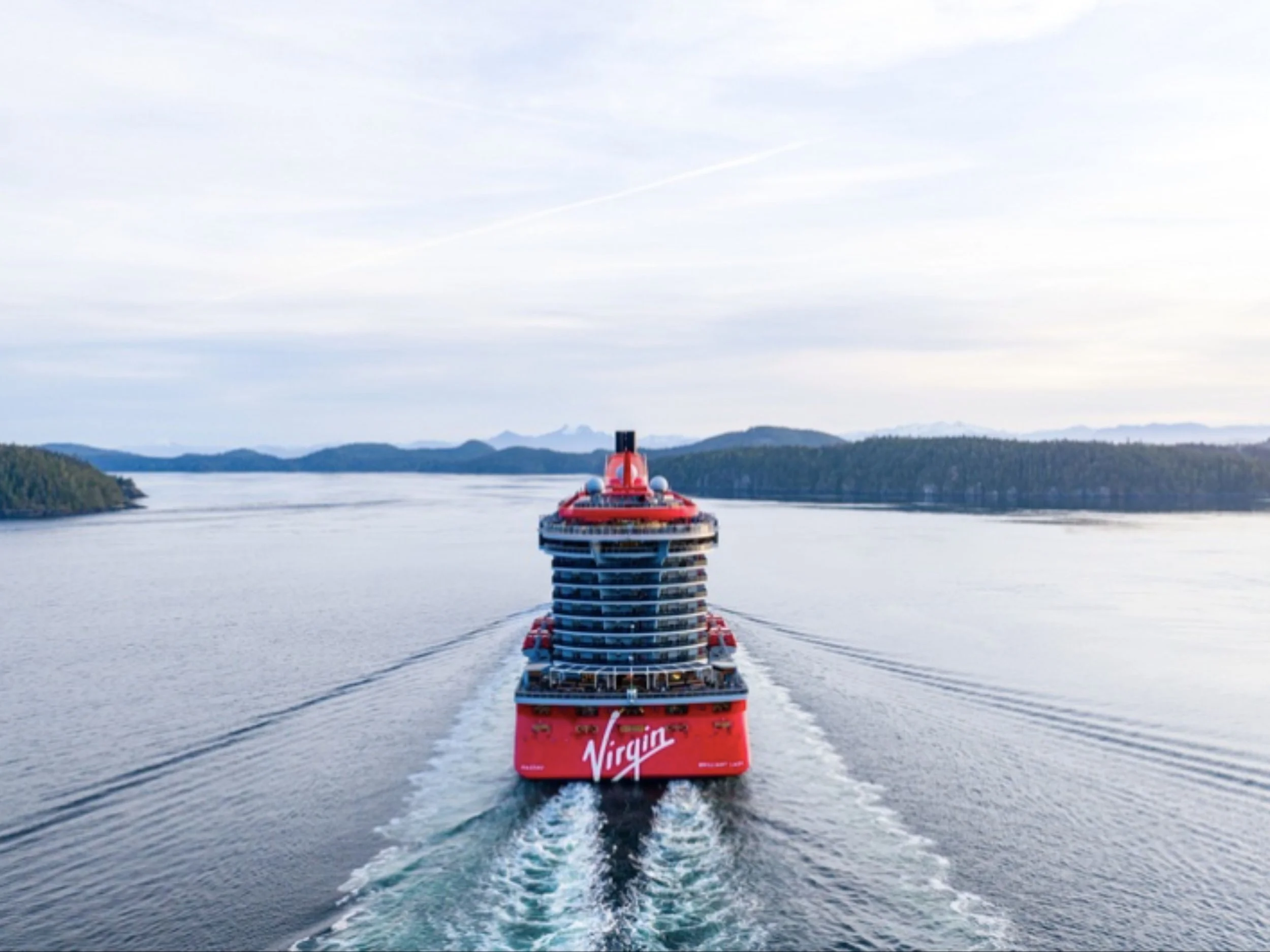 The aft of Brilliant Lady, sailing in Alaska