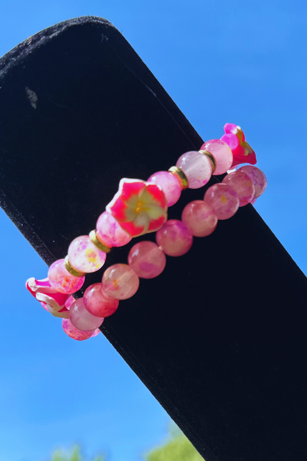 Pink Blossom Bracelet Set