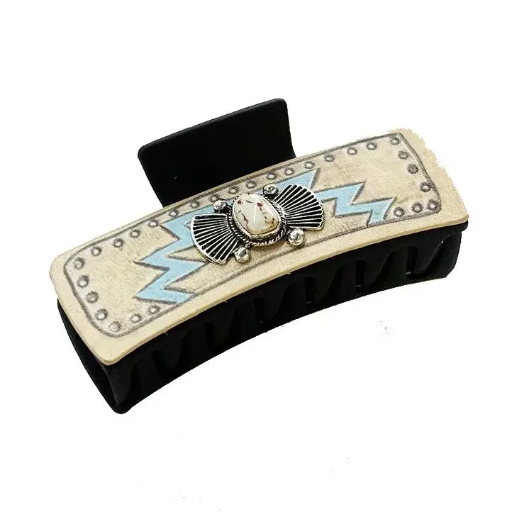 Western Navajo Design Printed Hair Claw
