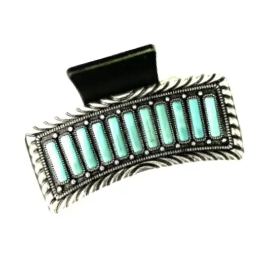 Western Turquoise Stone Hair Claw