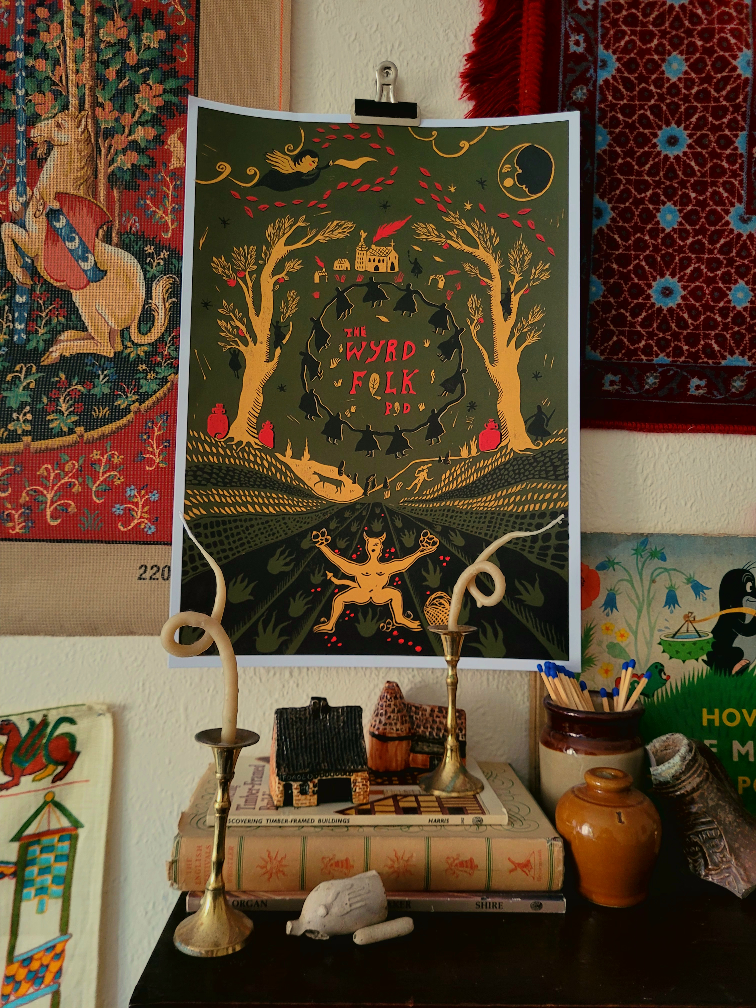 Wyrd Folk Show Poster by Karolina Haj