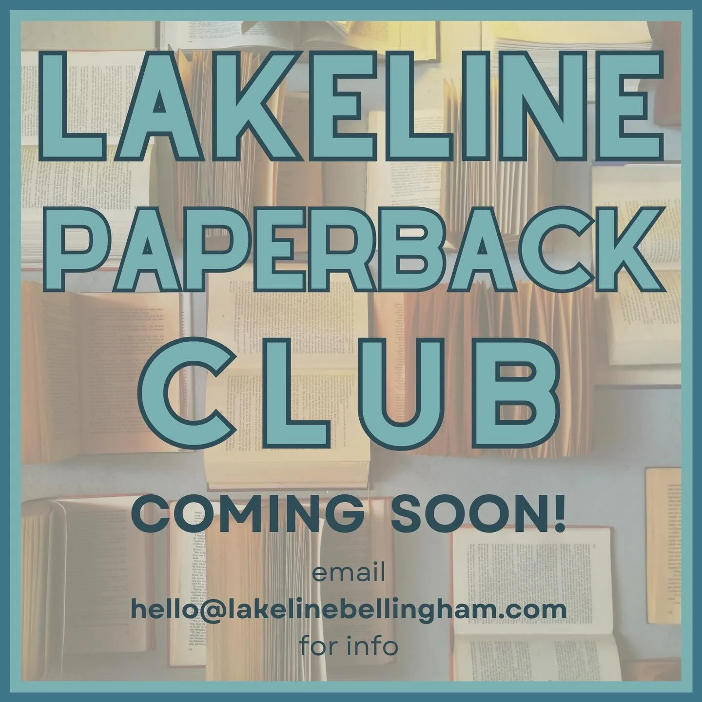 Let us know if you&rsquo;re interested in joining the LakeLine Paperback Club! Send us an email and details will follow!